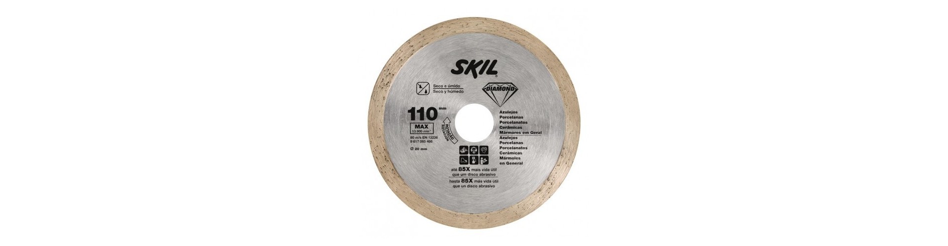 DISCO DIAMANTADO - CONTINUO - 110MM - SKIL