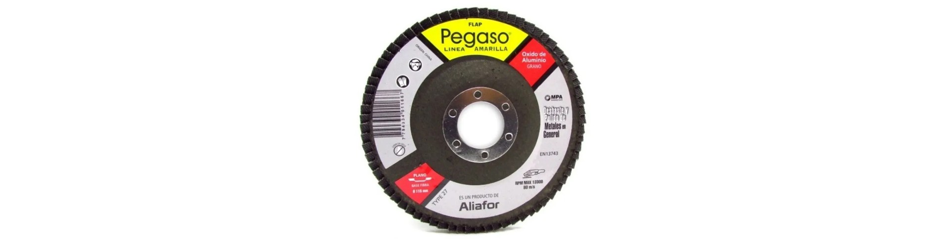 DISCO FLAP  ZIRCONIO PLANO 115 MM - GR.80 PEGASO