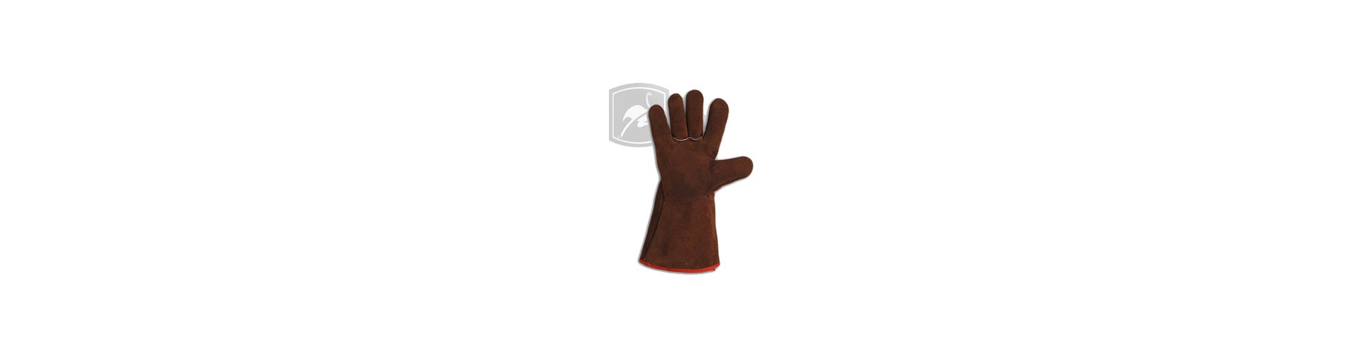 GUANTE SOLDADOR DESCARNE FORRADO COSTURA KEVLAR P/LARGO - GAMISOL