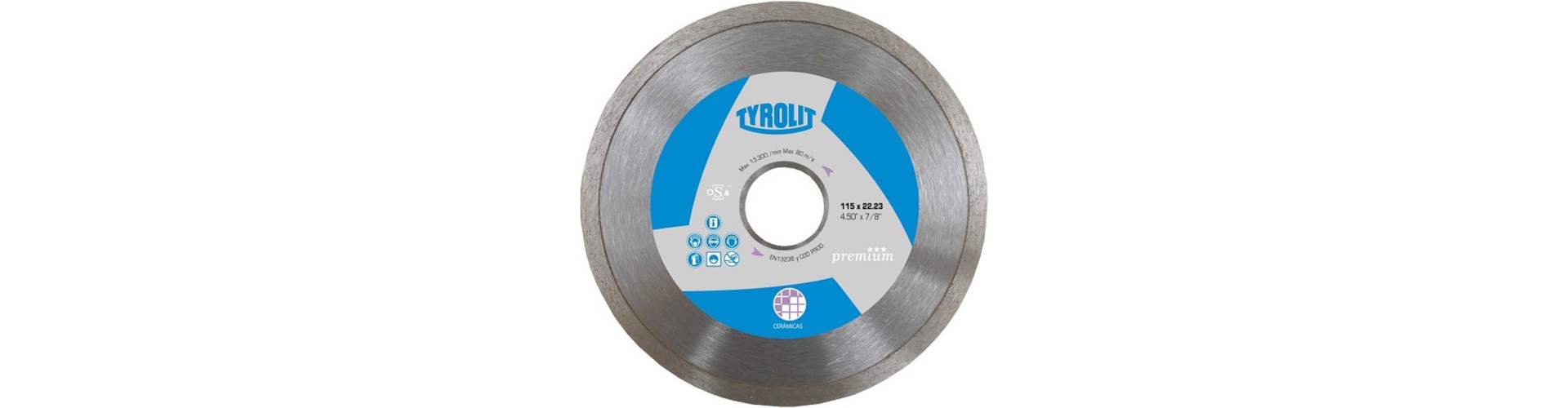 DISCO DIAMANTADO CONTINUO - CERAMICA 178MM - PREMIUM TYROLIT