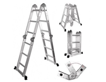 ESCALERA ALUMINIO ARTICULADA 4 TRAMOS - 7 POS. 12 ESC. FMT