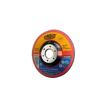 DISCO DE DESBASTE  CENTRO DEPRIMIDO - NO METALICO 114X4.8X22.2 TYROLIT
