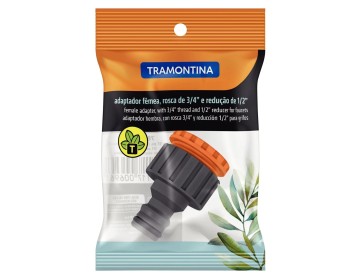 ADAPTADOR MANGUERA HEMBRA 3/4 A 1/2  TRAMONTINA