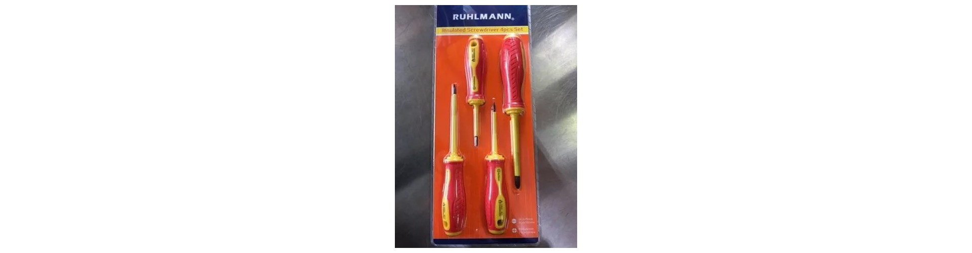 JUEGO DESTORNILLADOR - AISLADOS - 4 PIEZAS - RUHLMANN