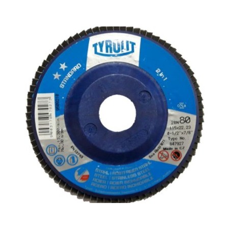 DISCO FLAP  ZIRCONIO - PLANO - FIBRA 180 X 22 X GR120 TYROLIT