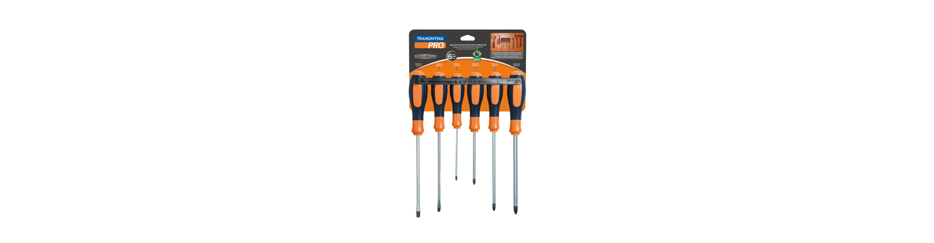 JUEGO DESTORNILLADOR ULTRAGRIP PLUS 6 PZS TRAMONTINA