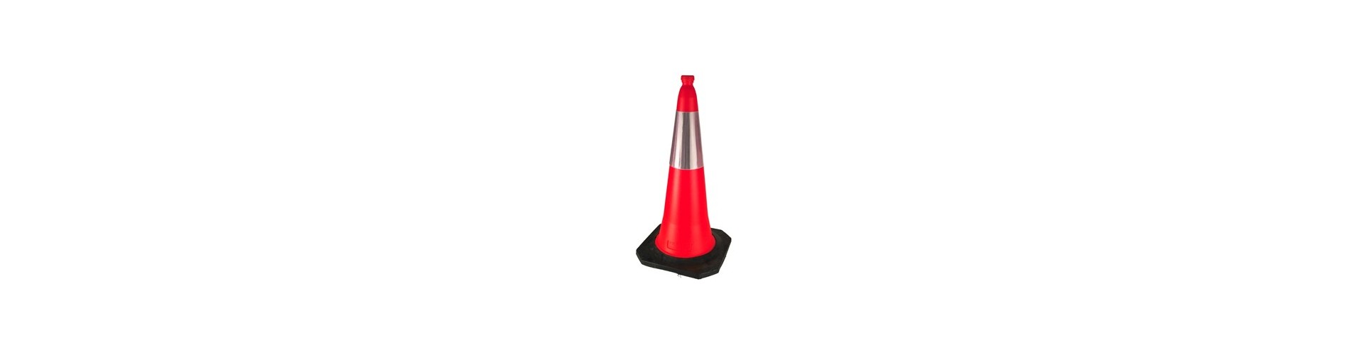 CONO C/ REFLECTIVO DE 20CM - C/ BASE DE GOMA 75 CM DP