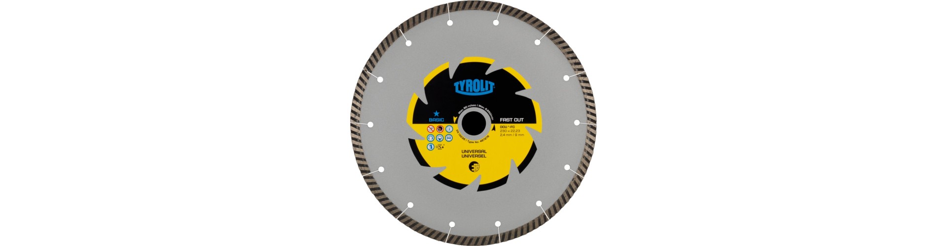 DISCO DIAMANTADO - BASIC - TURBO - 115 X 2 X 22.23 MM - TYROLIT