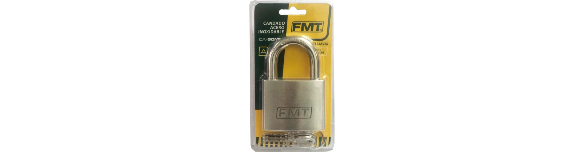CANDADO ACERO INOXIDABLE 50 MM - 3 LLAVES FMT