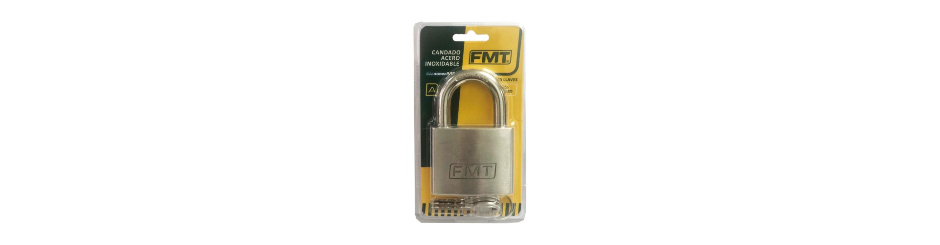 CANDADO ACERO INOXIDABLE 40 MM - 3 LLAVES FMT