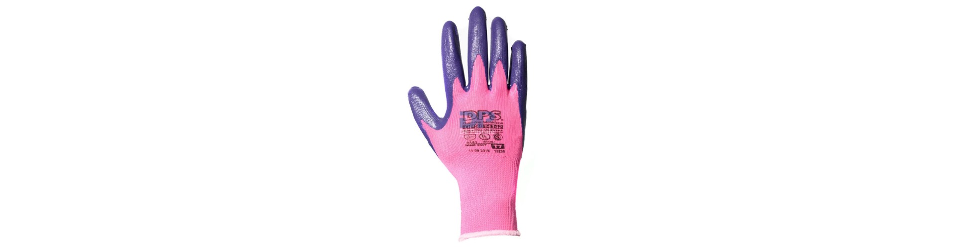 GUANTE TEJIDO - ROSA - NITRILO ESPUMADO - T 8 - DE PASCALE