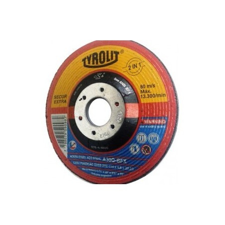 DISCO DE DESBASTE CENTRO DEPRIMIDO 230X7.0X22.2 TYROLIT