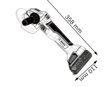 AMOLADORA ANGULAR - GWS 18V-10 - BATERIA - 18V