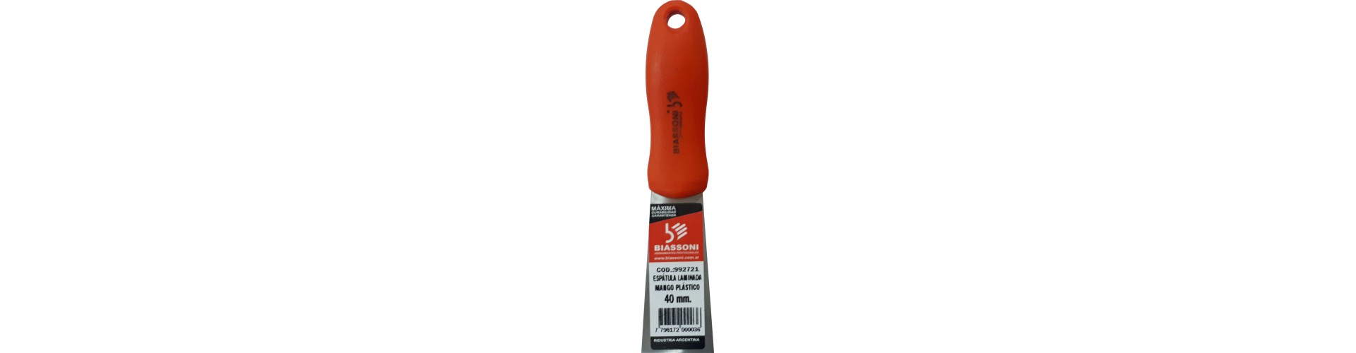 ESPATULA - 992761 - MANGO PLASTICO - 40 MM - BIASSONI