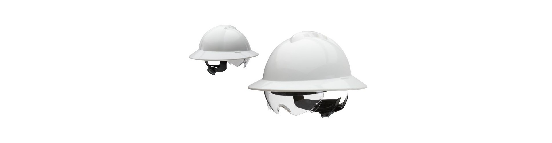 CASCO DE SEGURIDAD S/ARNES - FULL BRIM - BLANCO