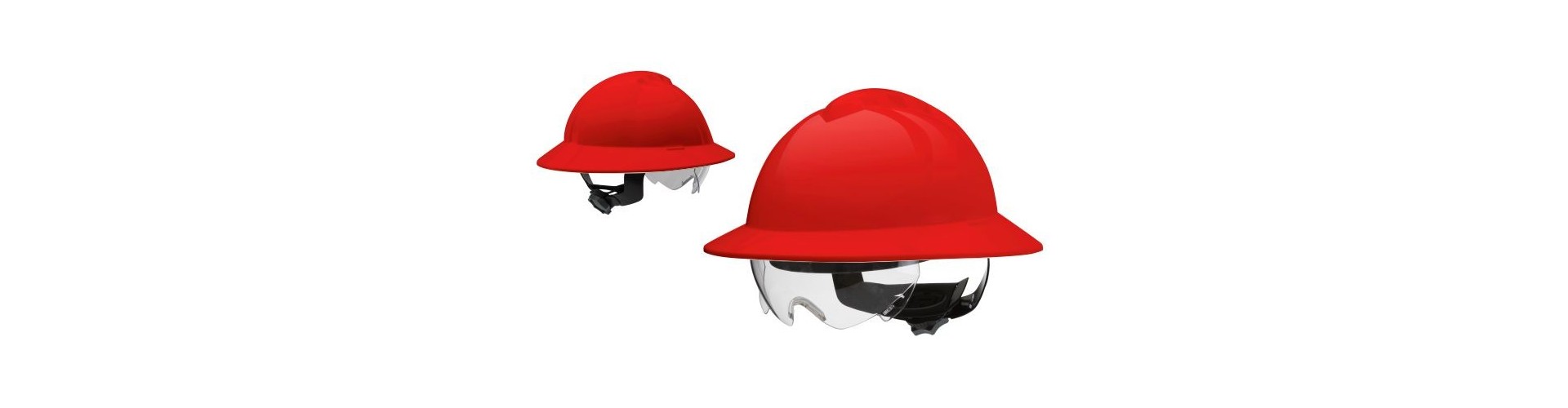CASCO DE SEGURIDAD S/ARNES - FULL BRIM - ROJO