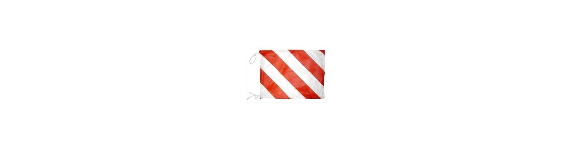 BANDERA CUADRADA - BLANCA Y ROJA 50X70CM BM