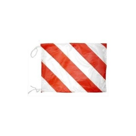 BANDERA CUADRADA - BLANCA Y ROJA 50X70CM BM