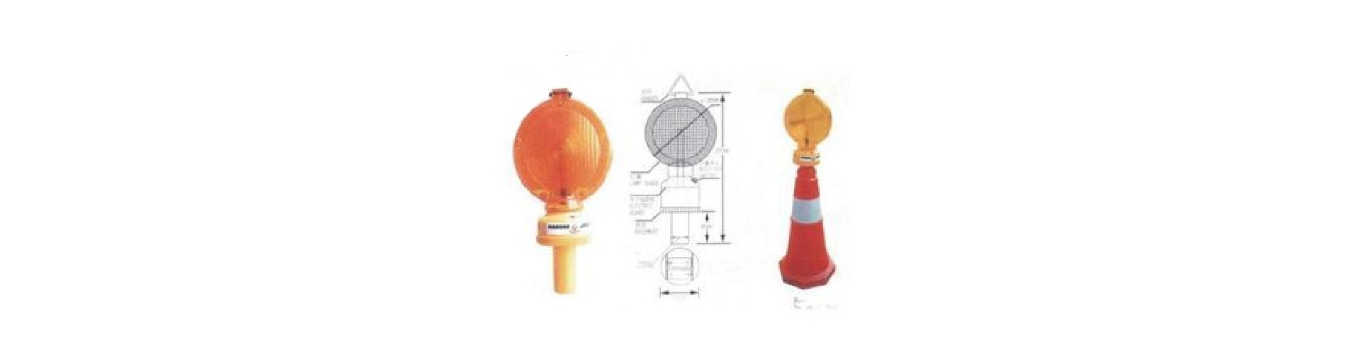 BALIZA LUZ INTERMITENTE ENC. SOLAR P/CONO -AZUL CD