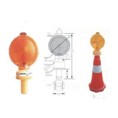 BALIZA LUZ INTERMITENTE ENC. SOLAR P/CONO -ROJO CD