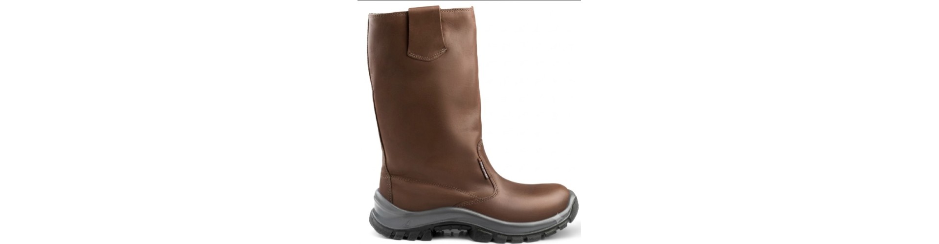 BOTA MARRON DRILL - CUERO FLOR MARRON TALLE 45 - C/ PUNTERA FUNCIONAL