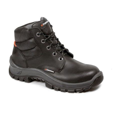 BOTIN PRUSIANO STEEL - CUERO BOX NEGRO TALLE 45 - C/ PUNTERA FUNCIONAL