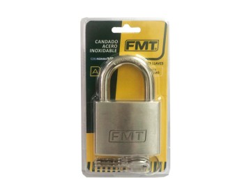 CANDADO ACERO INOXIDABLE 40 MM - 3 LLAVES FMT