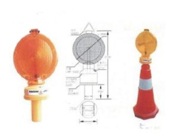 BALIZA LUZ INTERMITENTE ENC. SOLAR P/CONO -ROJO CD