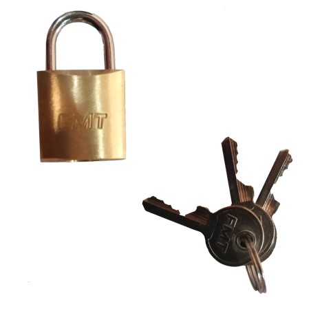 CANDADO BRONCE PESADO 20 MM - 3 LLAVES FMT HERRAMIENTAS