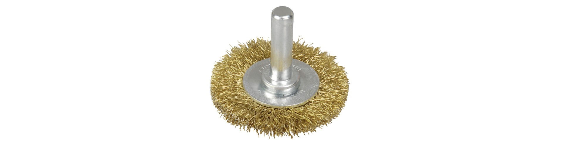 CEPILLO CIRCULAR RIZADO - A. LATONADO 0.30 Ø 75 MM - C/ VASTAGO FMT