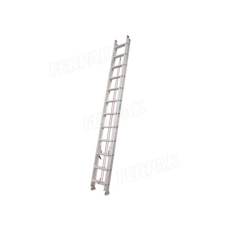 ESCALERA ALUMINIO  EXTENSIBLE - 3,30 / 5,70 11+22 PELDAÑOS FERPAK