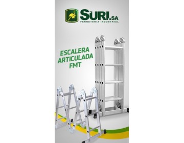 ESCALERA ALUMINIO FMT ARTICULADA 4 TRAMOS - 7 POS. 16 ESC.