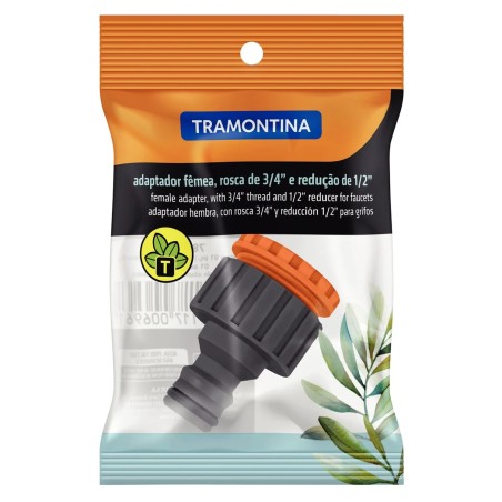 ADAPTADOR MANGUERA HEMBRA 3/4 A 1/2  TRAMONTINA