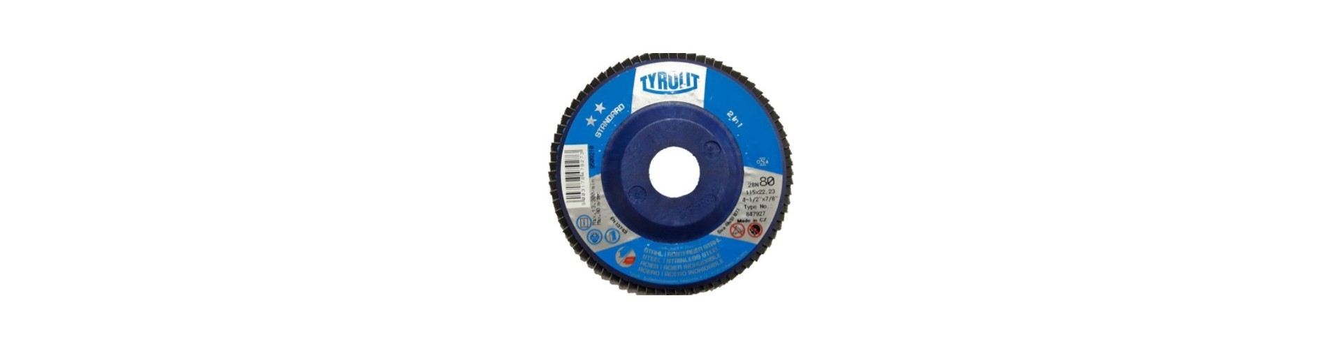 DISCO FLAP  ZIRCONIO - PLANO - FIBRA 180 X 22 X GR120 TYROLIT