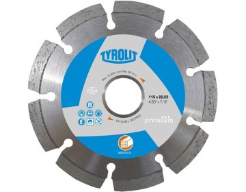 DISCO DIAMANTADO SEGMENTADO - LASER ABRASIVO 115MM - PREMIUM TYROLIT