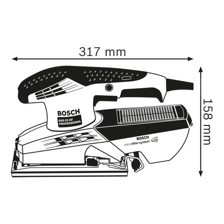 LIJADORA ORBITAL GSS 23 AE 190W  BOSCH