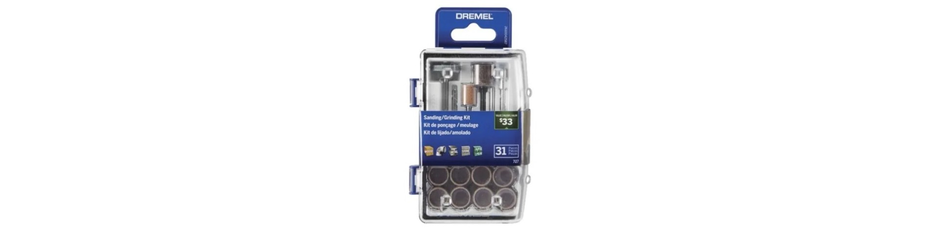 KIT ACCESORIOS 727 - 02 - P/LIJAR- ESMERILAR 31 PZAS - DREMEL