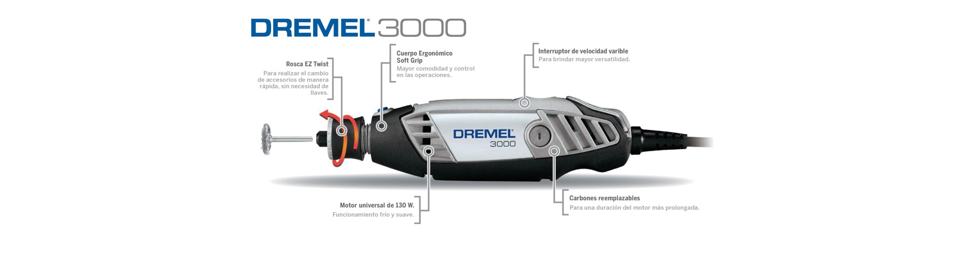 TORNO MULTIPRO 3000 30 ACCESORIOS DREMEL