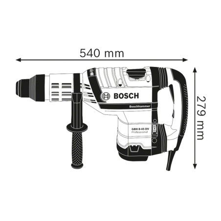 ROTOMARTILLO GBH 8-45 DV - SDS-MAX 1500W - 12.5 J - 8.9 KG BOSCH