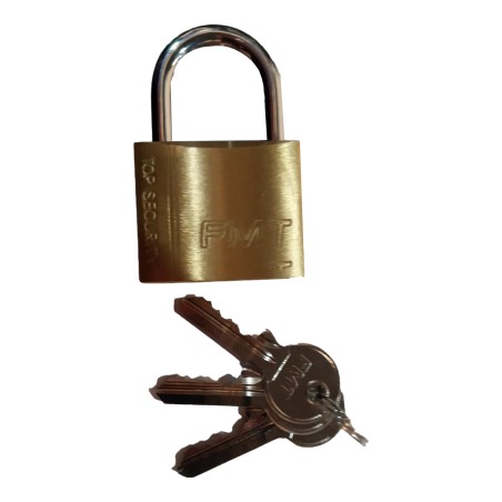 CANDADO BRONCE PESADO 40 MM - 3 LLAVES FMT HERRAMIENTAS