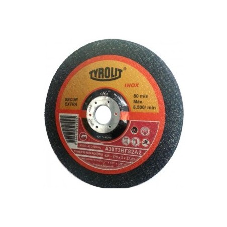 DISCO DE CORTE  CENTRO DEPRIMIDO 178X3.0X22.2 TYROLIT