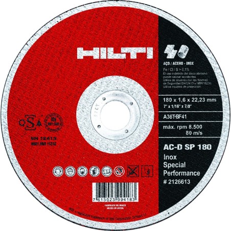 DISCO DE CORTE - AC-D SP - 115 X 1.0 X 22.22 - HILTI