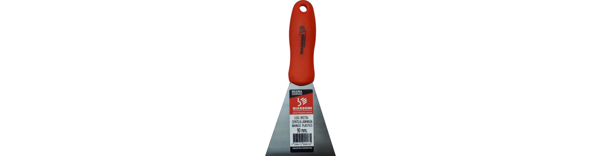 ESPATULA - 992766 - MANGO PLASTICO - 90 MM - BIASSONI