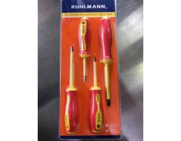 JUEGO DESTORNILLADOR - AISLADOS - 4 PIEZAS - RUHLMANN