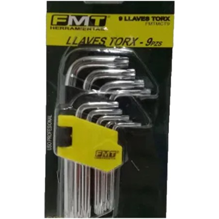 JUEGO LLAVES TORX - FMTMCT9 - CORTA - T10 A T50 - FMT