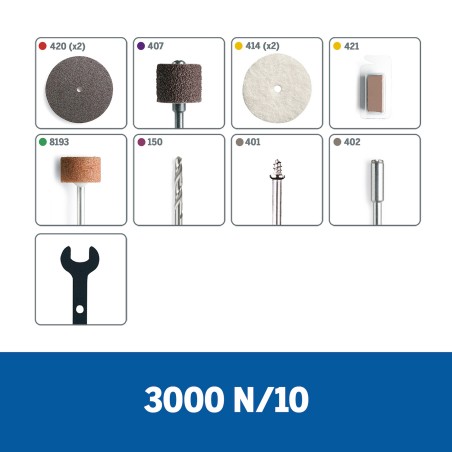 TORNO MULTIPROPOSITO 3000 CON 10 ACCESORIOS DREMEL