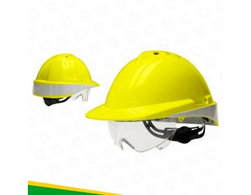 CASCO DE SEGURIDAD S/ARNES - FULL BRIM - AMARILLO