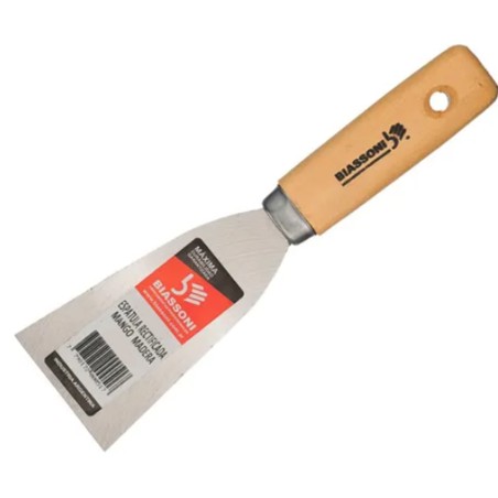 ESPATULA PINTOR RECTIFICADA M/MADERA 60 MM BIASSONI