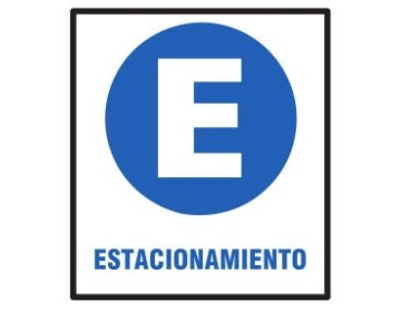 CARTEL ESTACIONAMIENTO 40 X 45 BM
