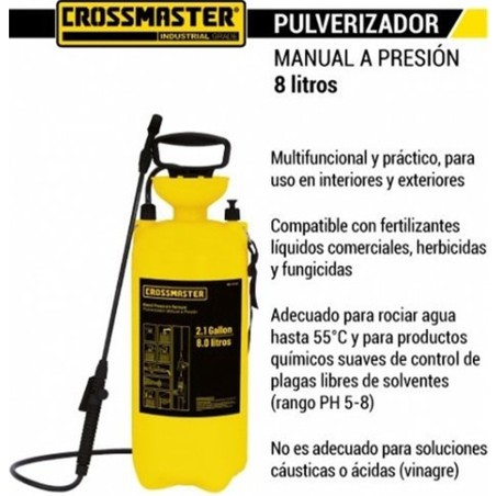 PULVERIZADOR - MANUAL - 8 LITROS - CROSSMASTER